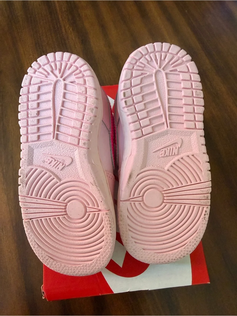Pink Nike Toddler Sneakers size 8c with Bright Pink Swoosh
